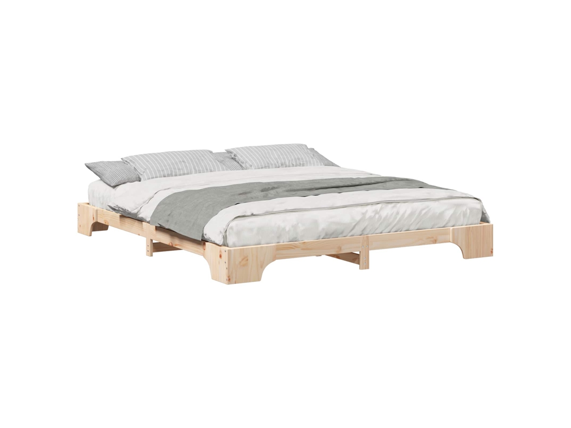 Maison Exclusive - Estructura De Cama Marrón 200 X 220 Cm Madera De Pino Macizo