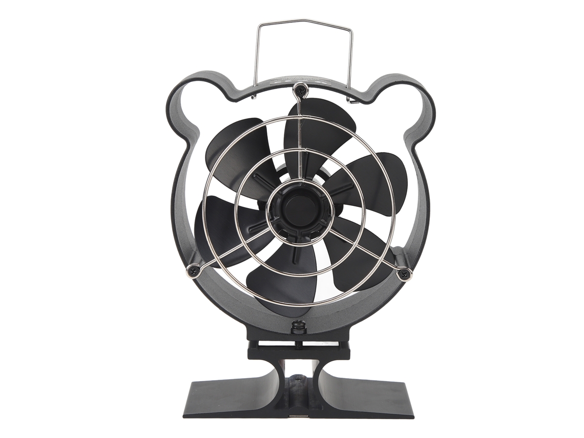 Ventilador Para Estufa De Leña Con 6 Aspas, Alimentado Por Calor, Para Chimenea, Con Cubierta Protectora.