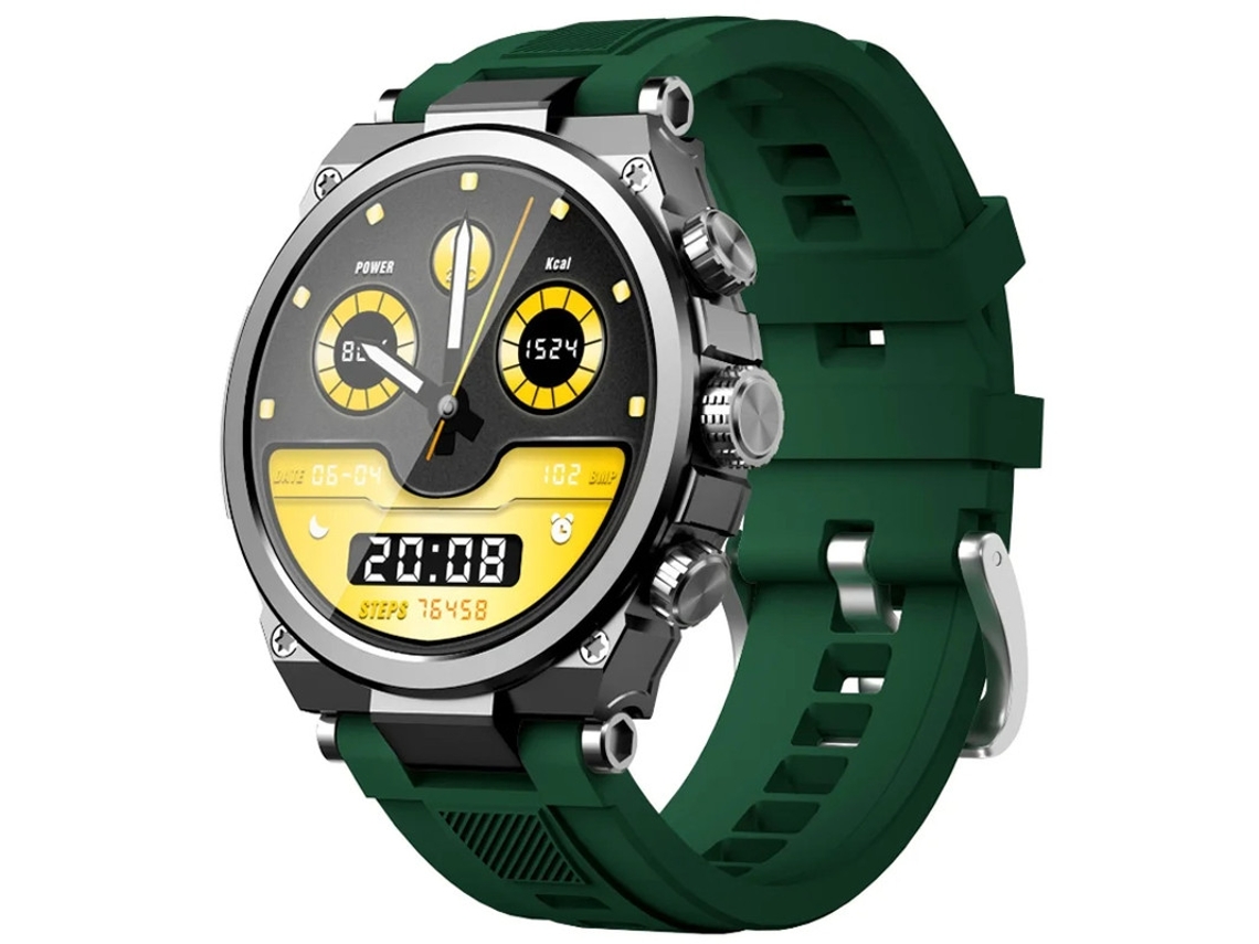 Reloj inteligente Bestvite con llamadas Bluetooth, múltiples esferas, modos multideportivos y estilos de interfaz de usuario, verde