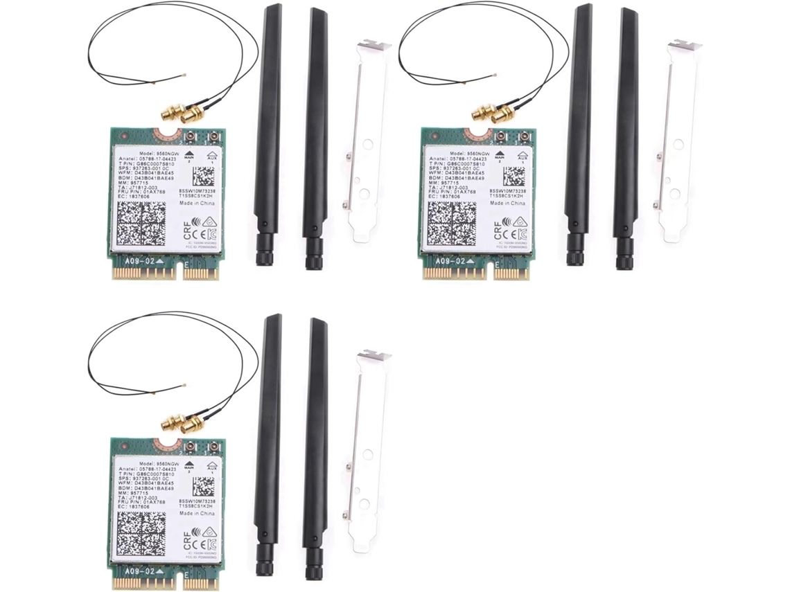 Kit De Escritorio 3x 9560ngw Sin Tarjeta Wifi De Doble Banda 2.4g 5ghz 802.11ac M. Cnvi