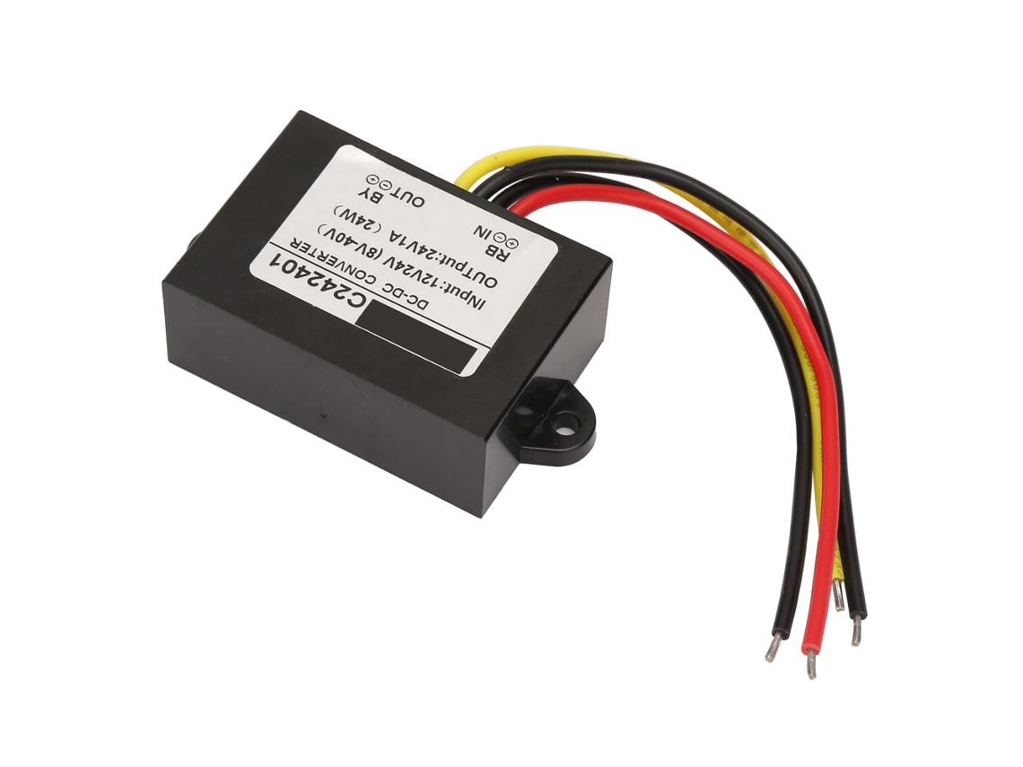 Convertidor Regulador De Voltaje Elevador/reductor De 8-40 V A 24 V Ip68 Para Cámaras De Automóviles, Ventiladores Y Bombas.