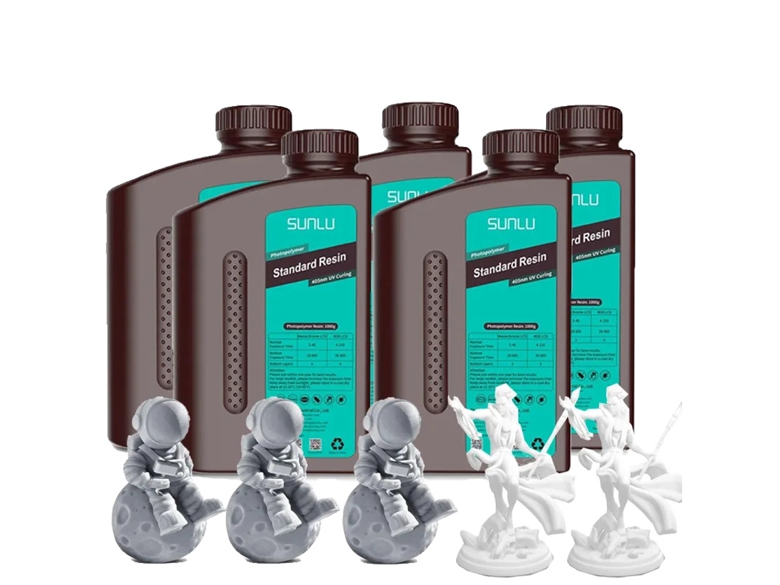 Resina 3D, alta precisión, bajo olor, 2 blancos, 3 grises OEM
