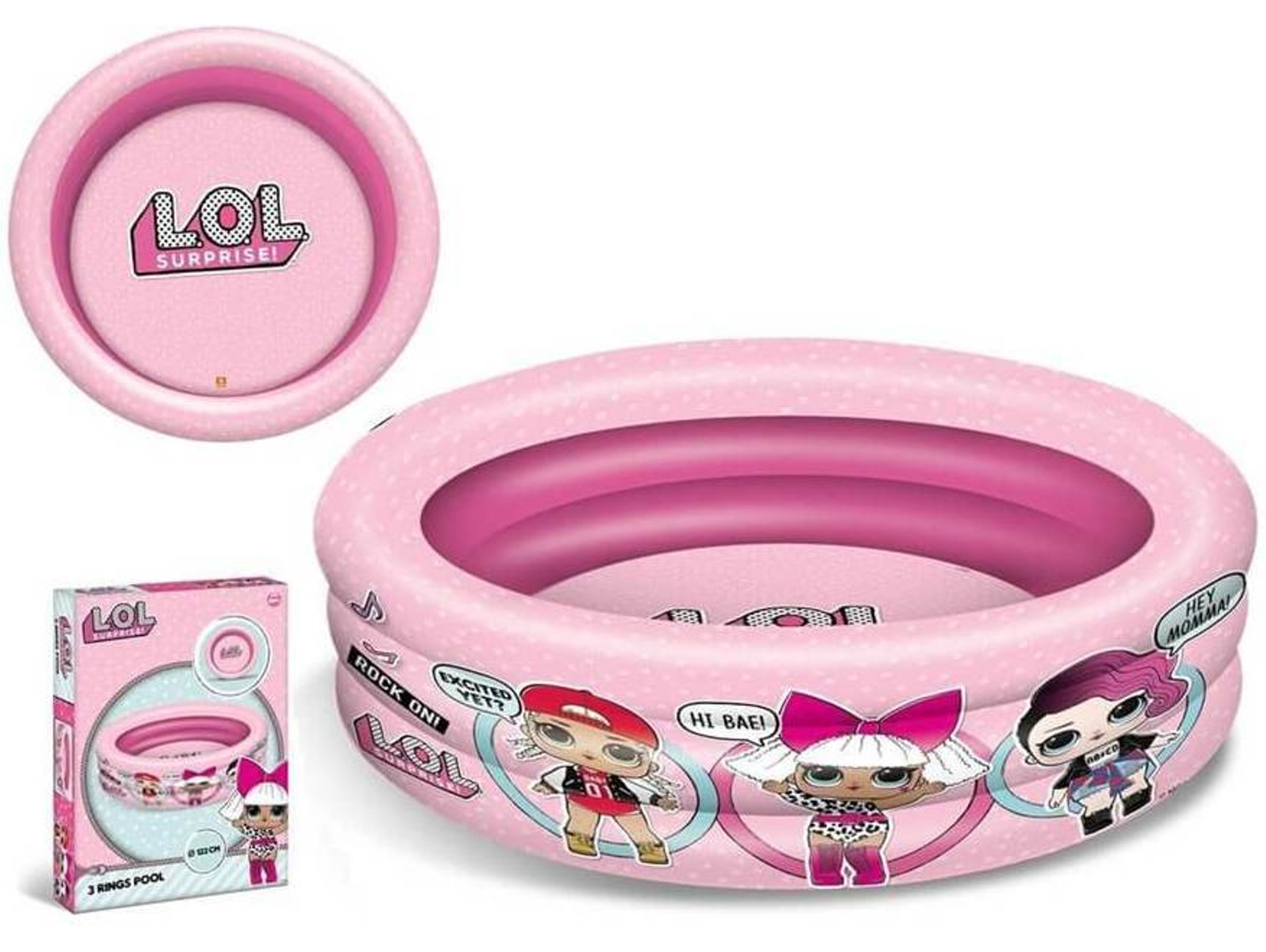 Piscina DISFRAZZES 3 Aros Lol Surprise (100 cm)