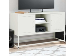 Mueble Para Tv | Armario Para Tv | Gabinete De Tv De Acero Blanco 100,5x39x60,5 Cm