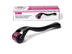 Rodillo de microagujas estéril 540 Beauty, rodillo de microagujas desechable Beauty, mango negro, rueda morada de 0,5 mm Yunzii