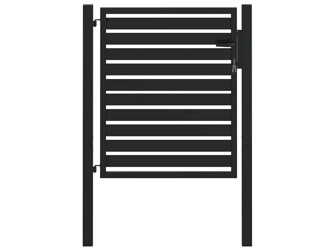 Puerta de jardín vidaxl de aluminio negro (100x100 cm)