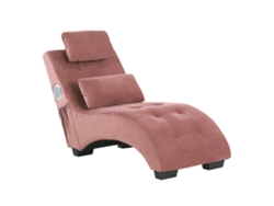 Chaise longue BELIANI Simorre de Terciopelo Rosa 157x66x82