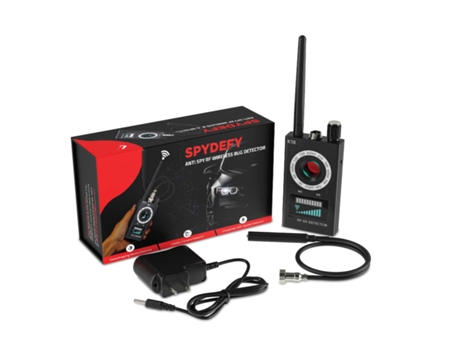 Detector de RF antiespía Señal de detector de errores inalámbrico para cámara oculta Lente láser Dispositivo de escucha GSM, Negro CHRONUS