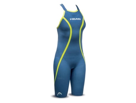 Traje de Baño con Pantalones Cortos para Mujer HEAD SWIMMING Liquid Fire Core espalda desnuda Azul para Natación (IT 34)