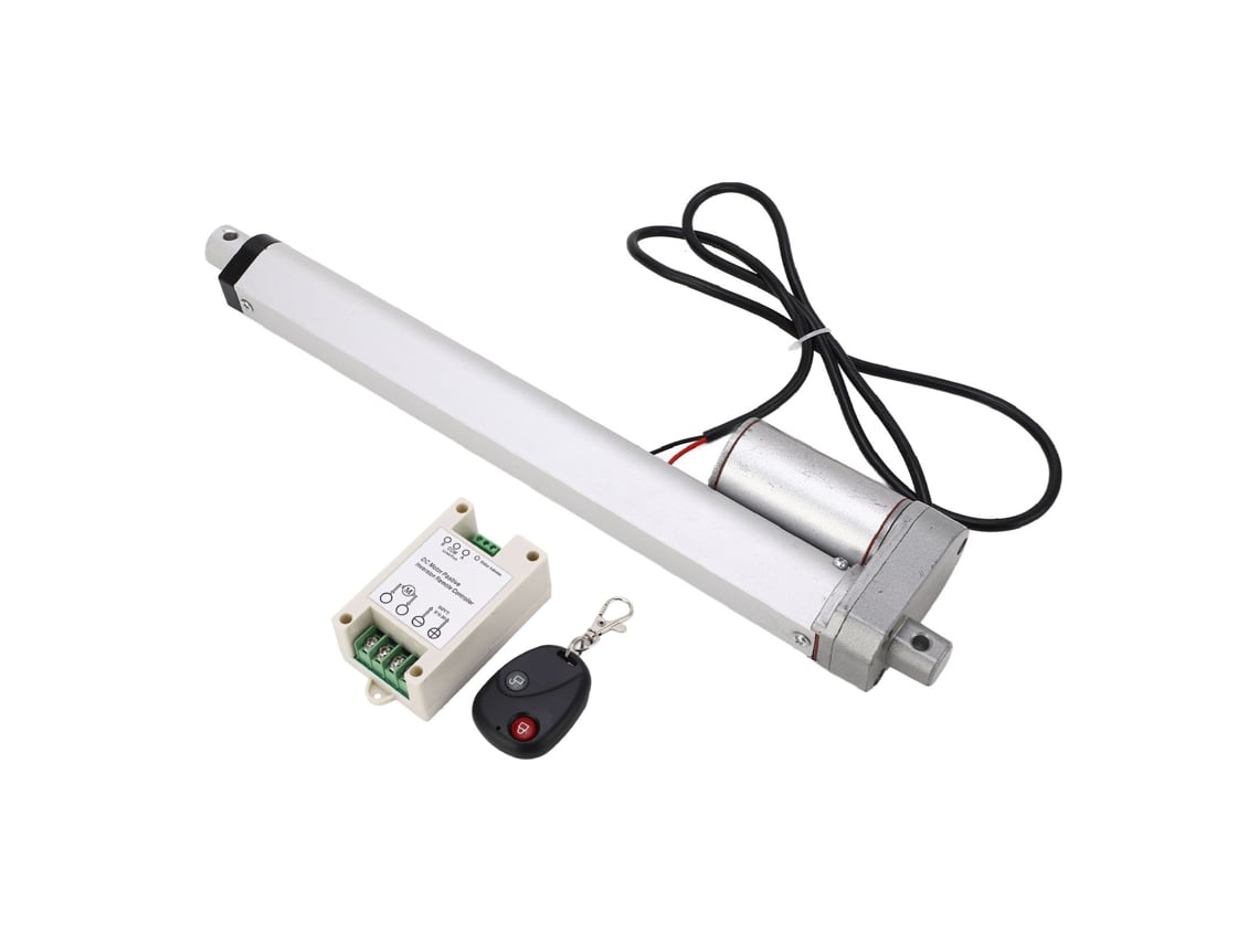 Actuador Eléctrico Linear Mini 750n 250mm 12v Com Controlador E Controle Remoto Para Robótica E Automação Residencial
