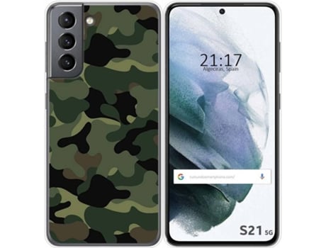 Carcasa Samsung Galaxy S21 5G TUMUNDOSMARTPHONE Camuflaje Multicolor