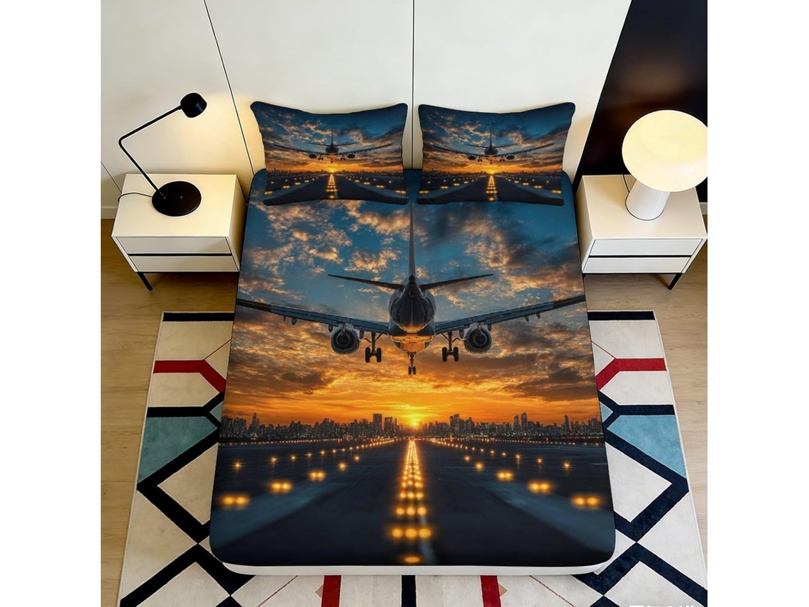 Estampado Diseño Microfibra Funda Microfibra Diseño Almohada Juego Color 200x25cm