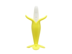 Dientes De Plátano De Silicona Suave 3d Para Bebés, Alivian El Dolor De La Dentición, Verde Y Blanco.