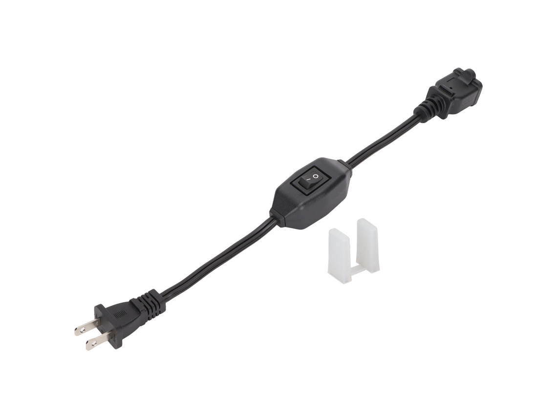 Cable De Extensión Con Interruptor De Encendido/apagado, 2 Clavijas, Polarizado, 0,32 M, 16 Awg