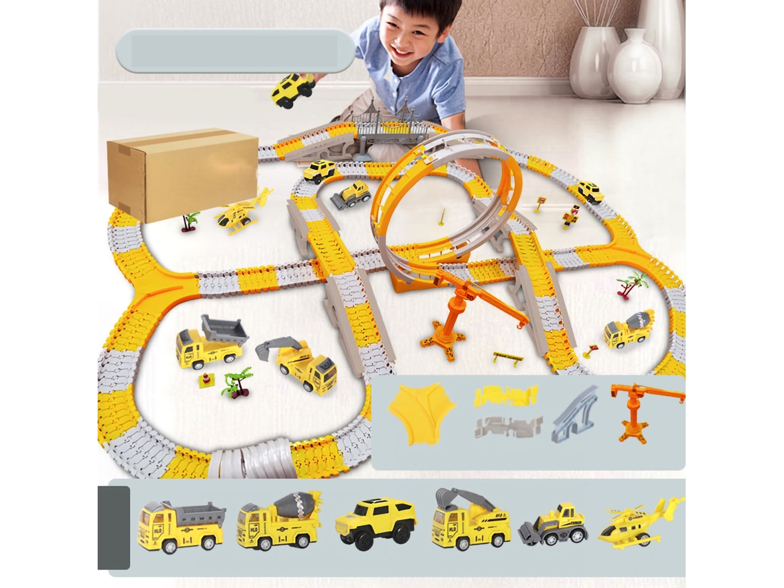 -pista De Carreras Para Niños Conjunto De Juguete De Pista Elástica Eléctrica Con Coche Montaje Diy Regalo Etc460