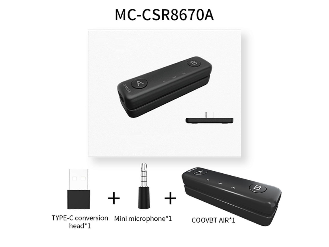 Adaptador de receptor y transmisor inalámbrico P5 para PC. Adaptador de audio. Receptor compatible con Bluetooth. Rosewell.