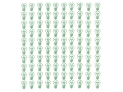100 Clips De Papel Pequeños Y Bonitos Con Forma De Bombilla De Metal Para Oficina - Verde