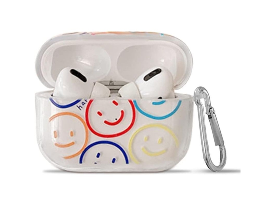 2026-cubre Airpods Pro Transparente Con Portachiavi Silicona Carcasa Protectora Para Niñas Mujeres Niños Bonita Sonrisa