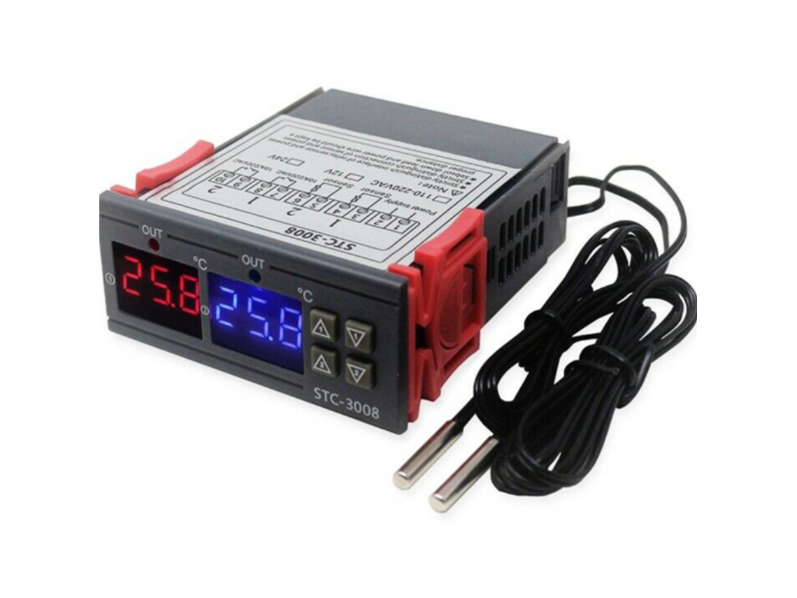 Controlador De Temperatura Digital Con Pantalla Inteligente Microcomputador Doble Control Ajustable 110-220v