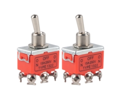 2 Interruptores De Palanca Para Motor, Cc, 6 Pines, Cw/ccw, 250 V, 15 A, Para Motores De Persianas Y Cortinas.
