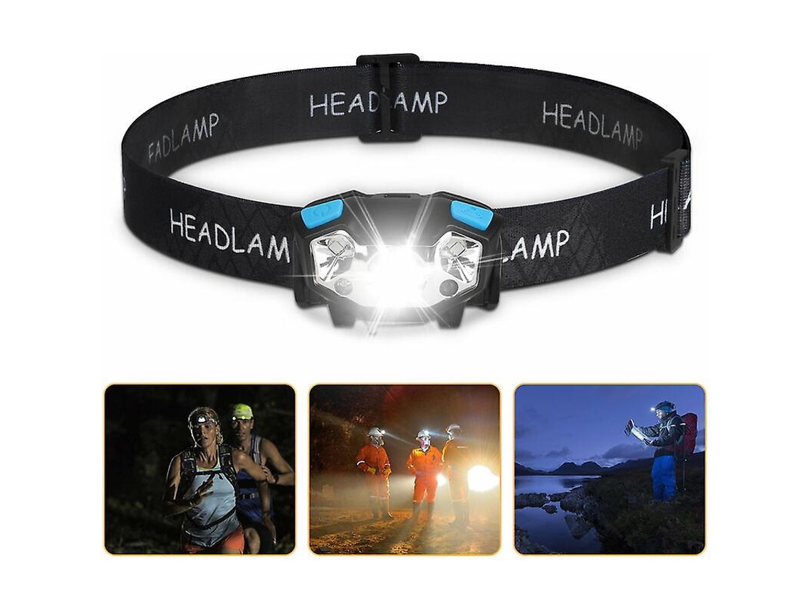Linterna Frontal Led 5000lumen, Sensor De Movimiento, Usb Recargable, Ipx4 Impermeable, 5 Modos De Luz, Correa Ajustable