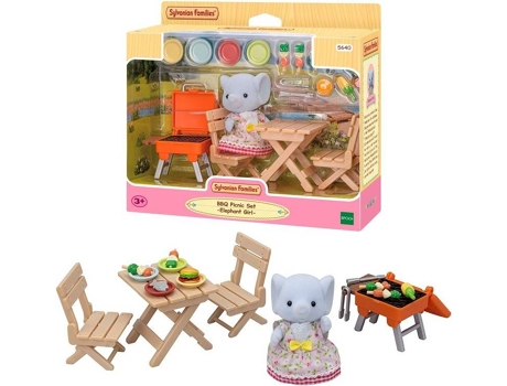Muñeco EPOCH Sylvanian Families set barbacoa Miriam Elefante (Edad Mínima: 3)