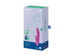 Estimulador SATISFYER Double Flex Vibrador Morado Con App 1 Unidad
