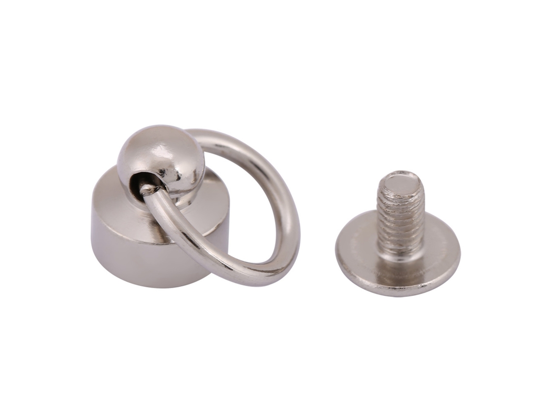 20 Remaches De Cuero Para Manualidades, Bolsos, Fundas De Teléfono, Cadenas, Tornillos, 8 Mm, Color Plata.