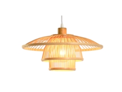 Lampara Techo Bambú E27 Natural Natural 40x40x18cm