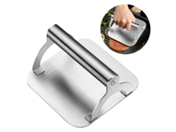 Prensa para hamburguesas de acero inoxidable Smash Iron 100 para parrilla y estufa Jortmrd