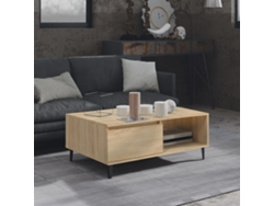 Mesa de Centro de Apoyo 90X60X35 Cm Contrachapado Roble Sonoma