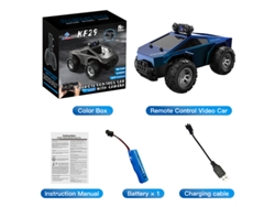 Coche RC 1/28 Kf29 con cámara, simulación de Cybertruck, wifi 2.4G, vehículo de alta velocidad, azul. Aeuzwr