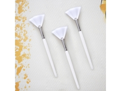 (3 Piezas) Juego De Brochas Para Mascarillas, Que Incluye Una Brocha Suave En Forma De Abanico Y Una Brocha De Aplicación Ácida.