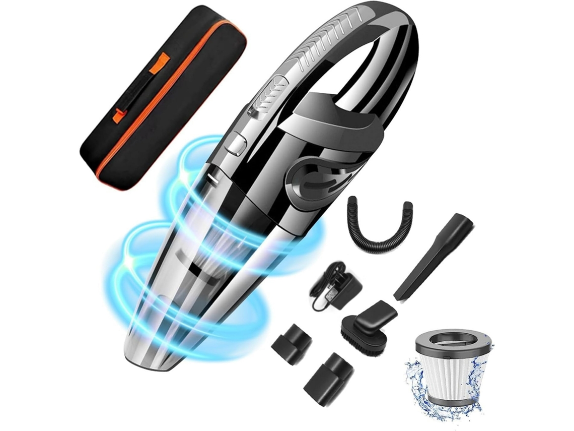 Aspirador para coche de alta potencia 120W 15000Pa, aspirador portátil inalámbrico apto para coche/casa/oficina GERTIZ