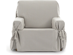 Funda de Sillón EYSA Calma con Lazos (110 x 70 x 120 cm - Algodón y Poliéster - Beige)