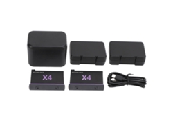 Cargador Rápido De Baterías Para X4 Con 2 Baterías, Estación De Carga Y Almacenamiento De 2 Canales Con Ranura Para Tarjeta