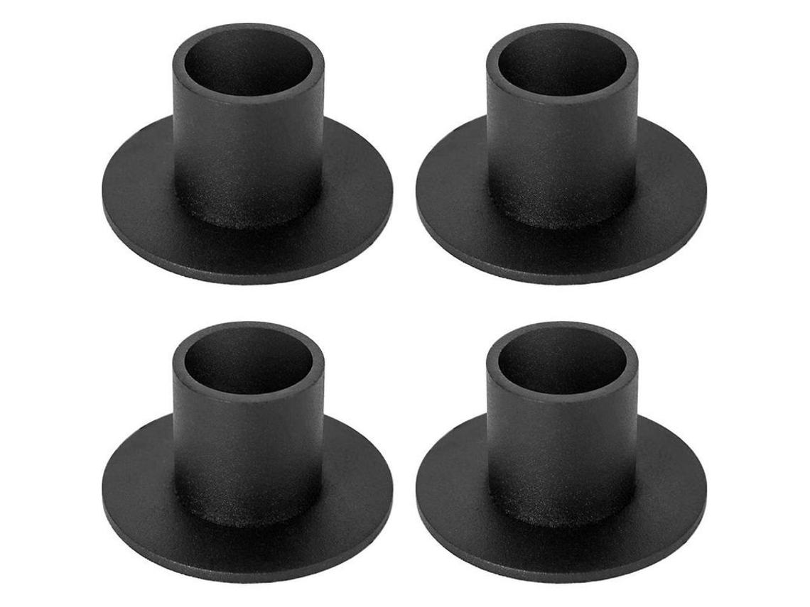 4 portavelas retro negros para el hogar, bodas, fiestas, regalos y decoración rústica moderna.