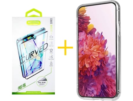 Carcasa + Protector de Pantalla para Samsung Galaxy S21 Ultra 5G ACCETEL Transparente Claro