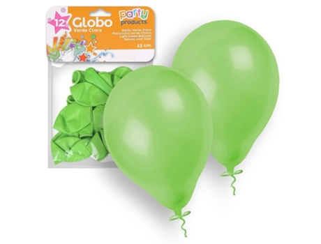 Pack 12 Globos Verde 23 Cm GENÉRICO