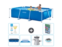 Intex Piscina Com Estrutura Retangular - 260x160x65 Cm - 7-peças S74