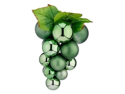 Pequeñas Bolas de Navidad Uvas Verdes de Plástico
