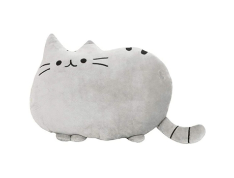 Peluche Cookie Cat, gato gris, aproximadamente 50 cm