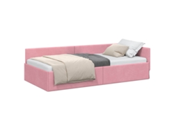 Maison Exclusive - Estructura De Cama En Esquina Rosa 90 Cm X 200 Cm Terciopelo