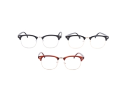 Gafas De Lectura Retro De Metal Con Medio Marco Y Bloqueo De Luz Azul Para Hombres Y Mujeres