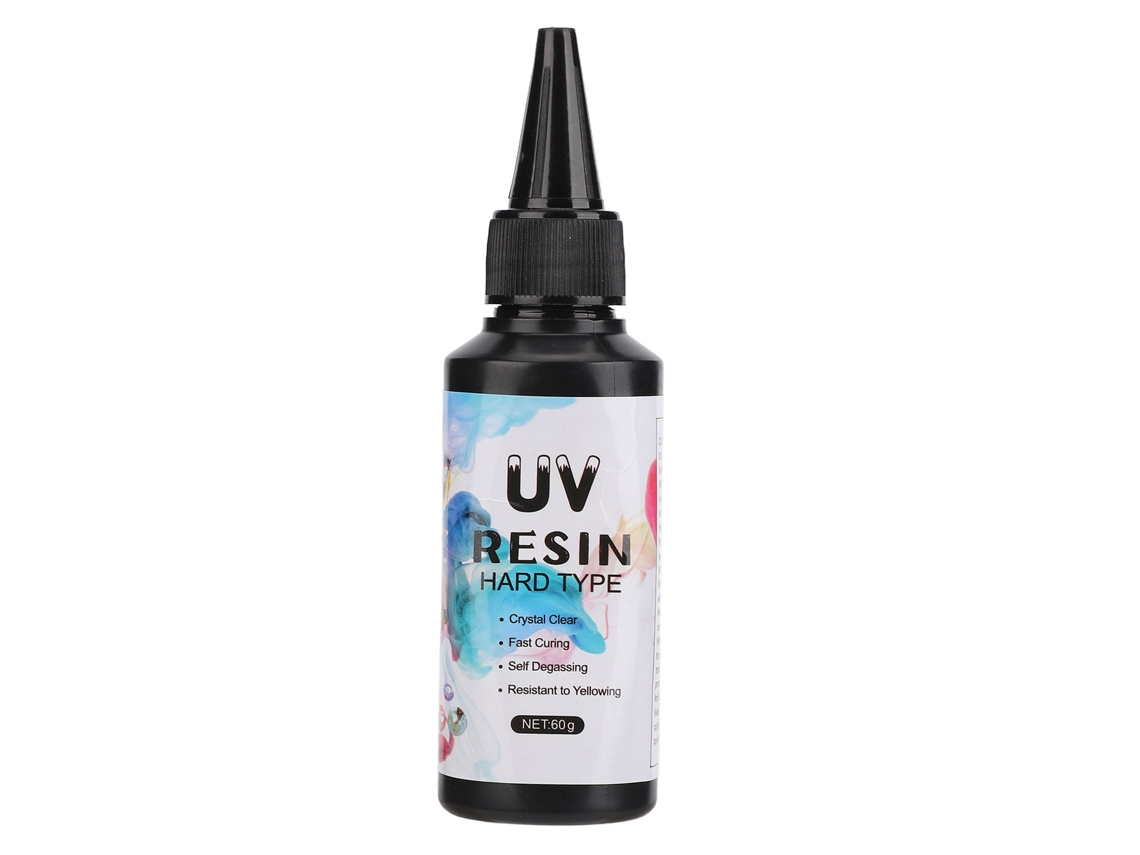 Resina Transparente Uv, Pegamento De Secado Rápido Antiamarilleo Para Manualidades Y Decoración, 60 G.