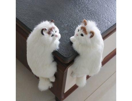 Simulación de Piel Realista Felpa Gato Muñeca Modelo Animal Amarillo Dos