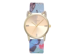 Reloj De Pulsera Para Mujer Vansvar Con Malla Marrón Y Pantalla Analógica Redonda De Cuarzo.