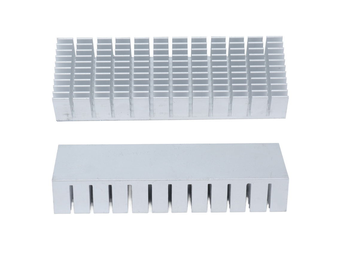 2 Módulos Disipadores De Calor De Aluminio De 120x40x20 Mm Para Placa Base De Cpu (sin Adhesivo)