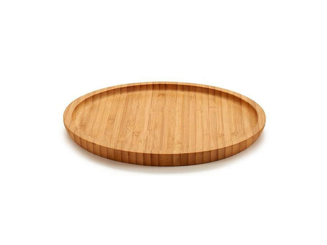 Bandeja de Bambú para Aperitivos Redonda Pequeña. 20 Cm.