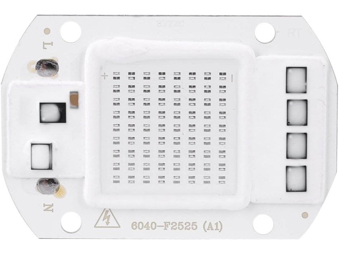 Proyector LED COB de 50 W: alto brillo de 4500 a 5000 lúmenes, opciones de luz roja y azul.